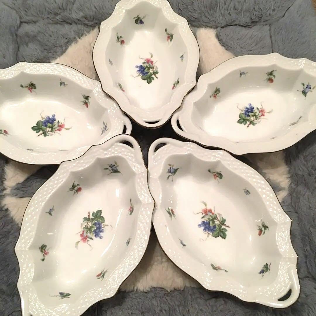 Tachiyoshi Richfield Richfield Deep Dish Au Gratin Plate, Set of 5, Floral