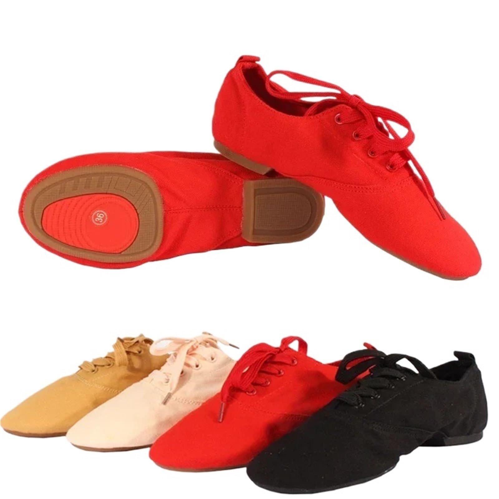 Zapatillas de baile latino para hombre, zapatos de ballet de lona para niños, calzado de entrenamiento de yoga y baile Jazz moderno