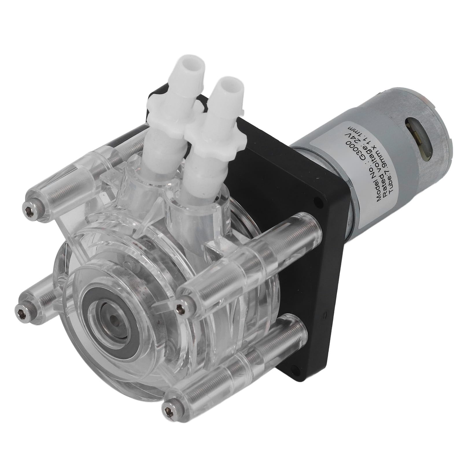 Pompe Péristaltique, Moteur de Réduction CC Entièrement en Métal, Pompe Doseuse à Haut Débit de 3000 Ml/min, avec Ventilateur de Refroidissement intégré, pour Pompes à Sirop et