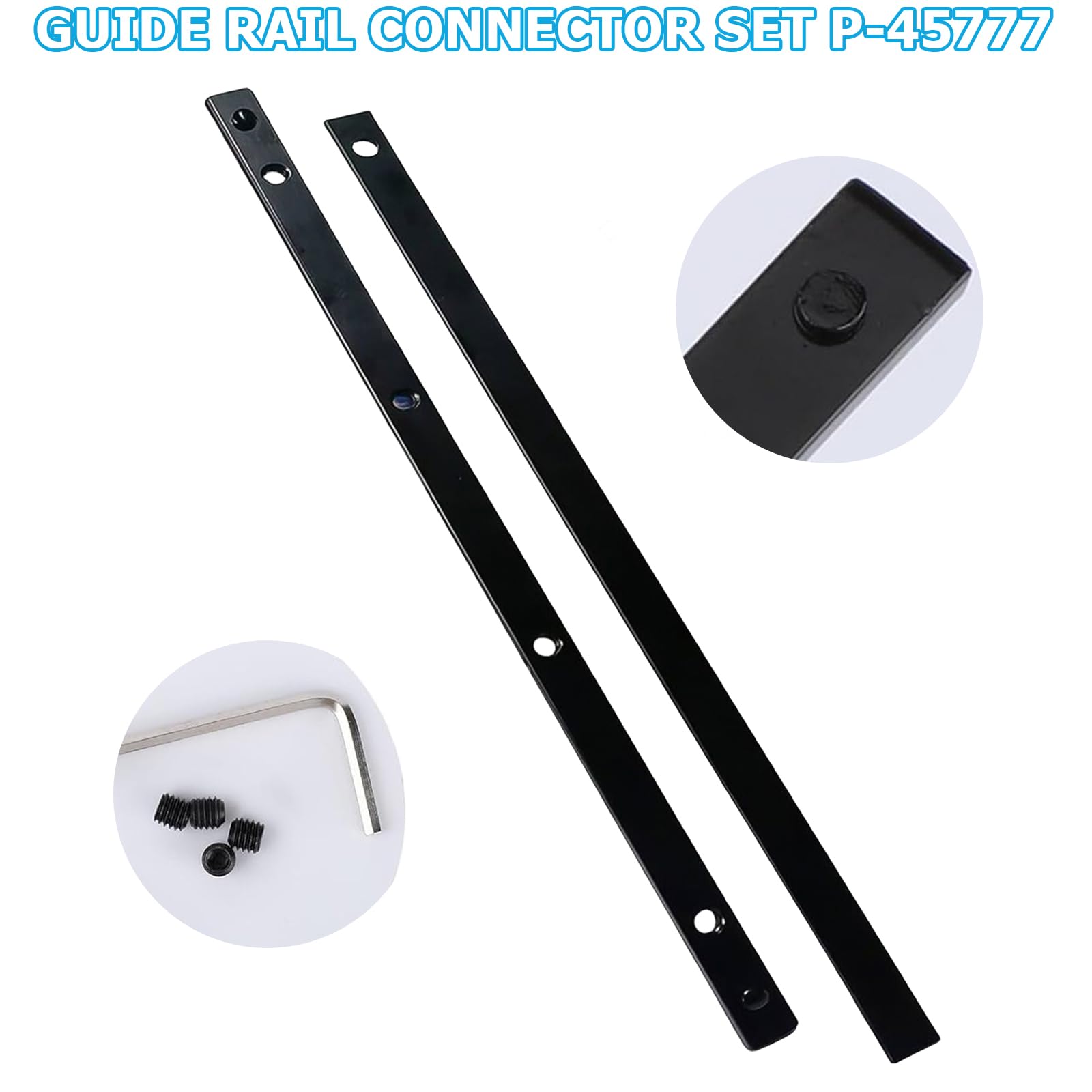 Kit de Conector de Riel de Guía P-45777 para Cortes Largos de Sierra de Pista, 4 conector de riel de cortina, riel de guía P-45777 para accesorios de conector de riel