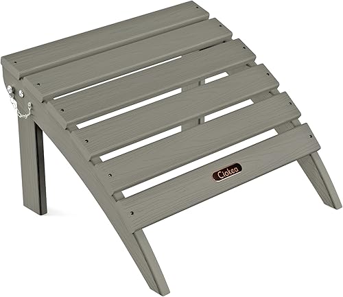 Miniatura 7 de Ciokea Reposapiés plegable de plástico para terraza, patio, al aire libre, junto a la piscina, porche, césped interior
