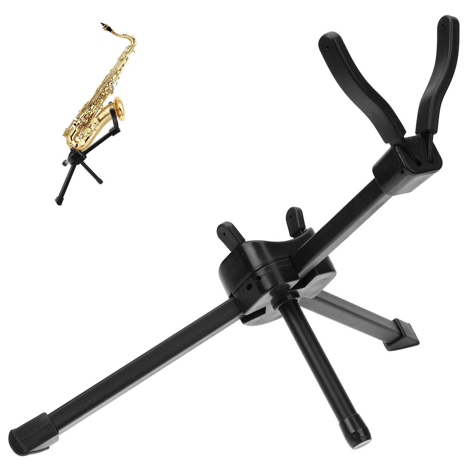 Veemoon Saxophonständer Altsaxophon Metall Klappbar Stabil mit Aufbewahrungstasche für Zuhause und Bühne