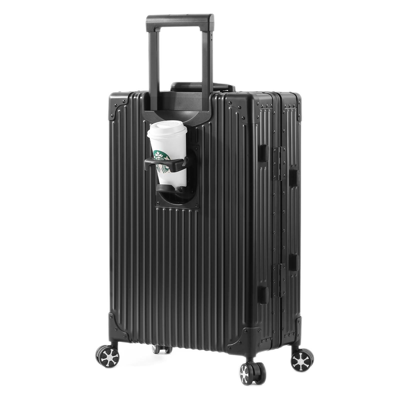 Buy DwanNutsAll Aluminum Carry On Luggage with Cup Holder TSA Lock