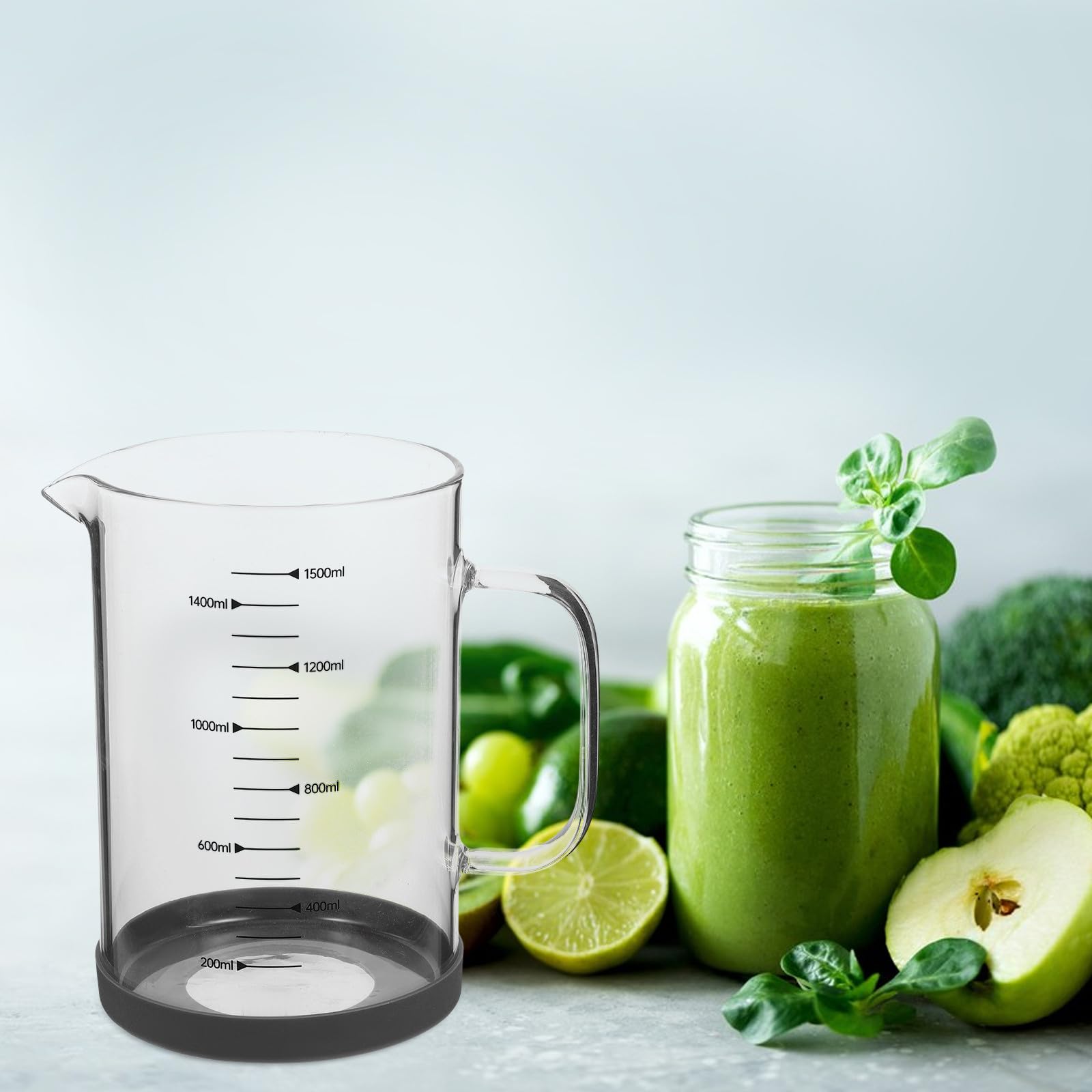 Misurino da Cucina in Vetro da 1500ml con Manico e Beccuccio