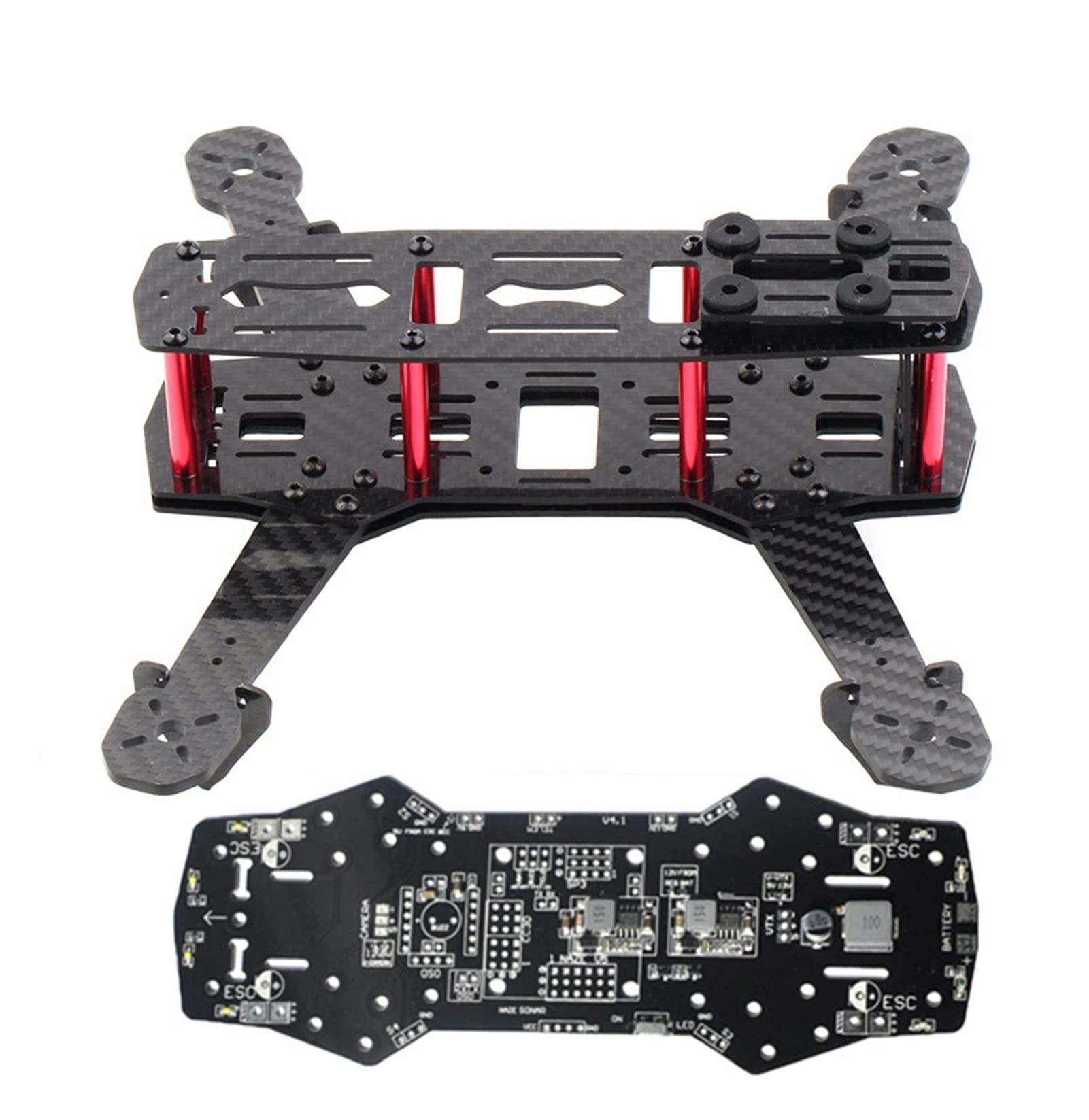 Poczwórna rama drona z czystego węgla, dla MINI, 250 FPV