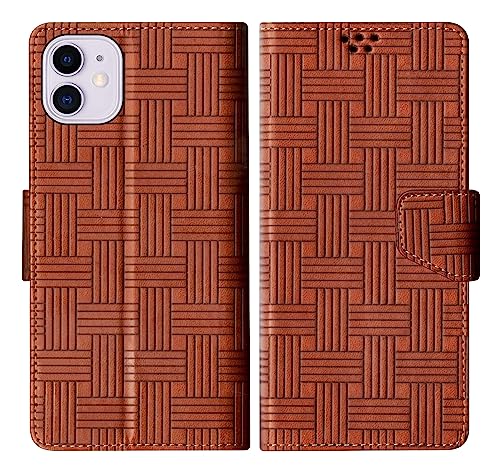 SBMS Flip Cover for Apple iPhone 11 Back Cover Case with Magnatic Closure | Inbuilt Stand | Card & Money Pockets (Mat Tan)