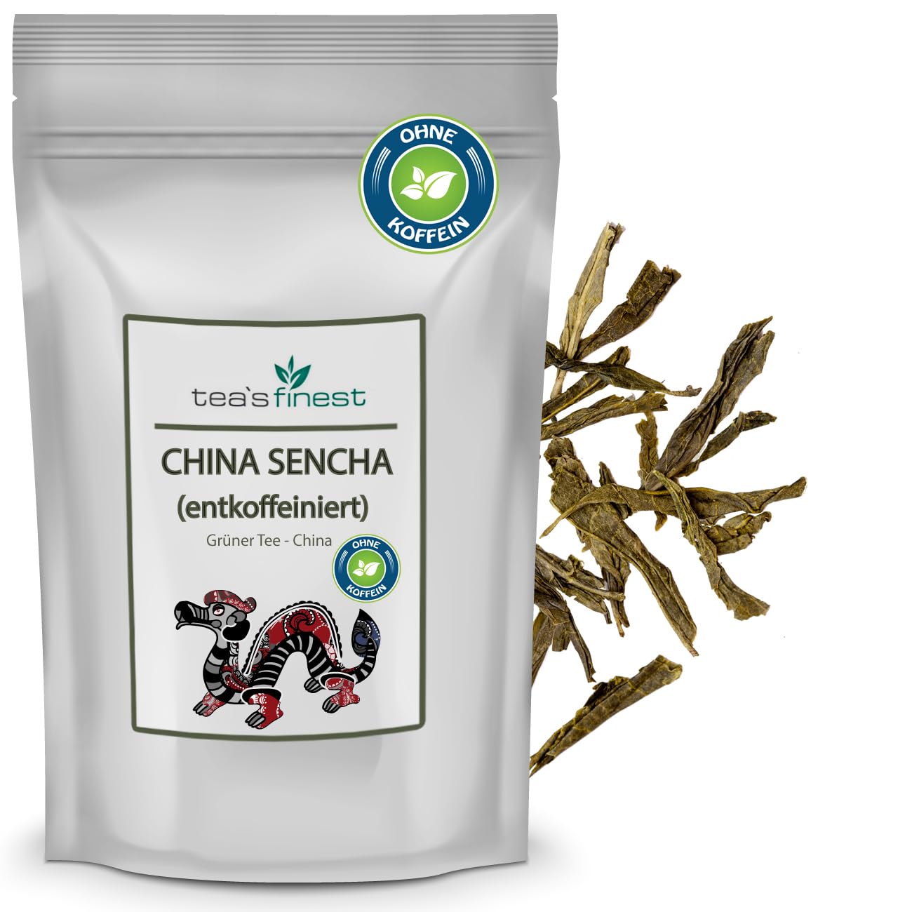 tea`s finest Sencha entkoffeiniert - Grüner Tee - China (1000 Gramm)