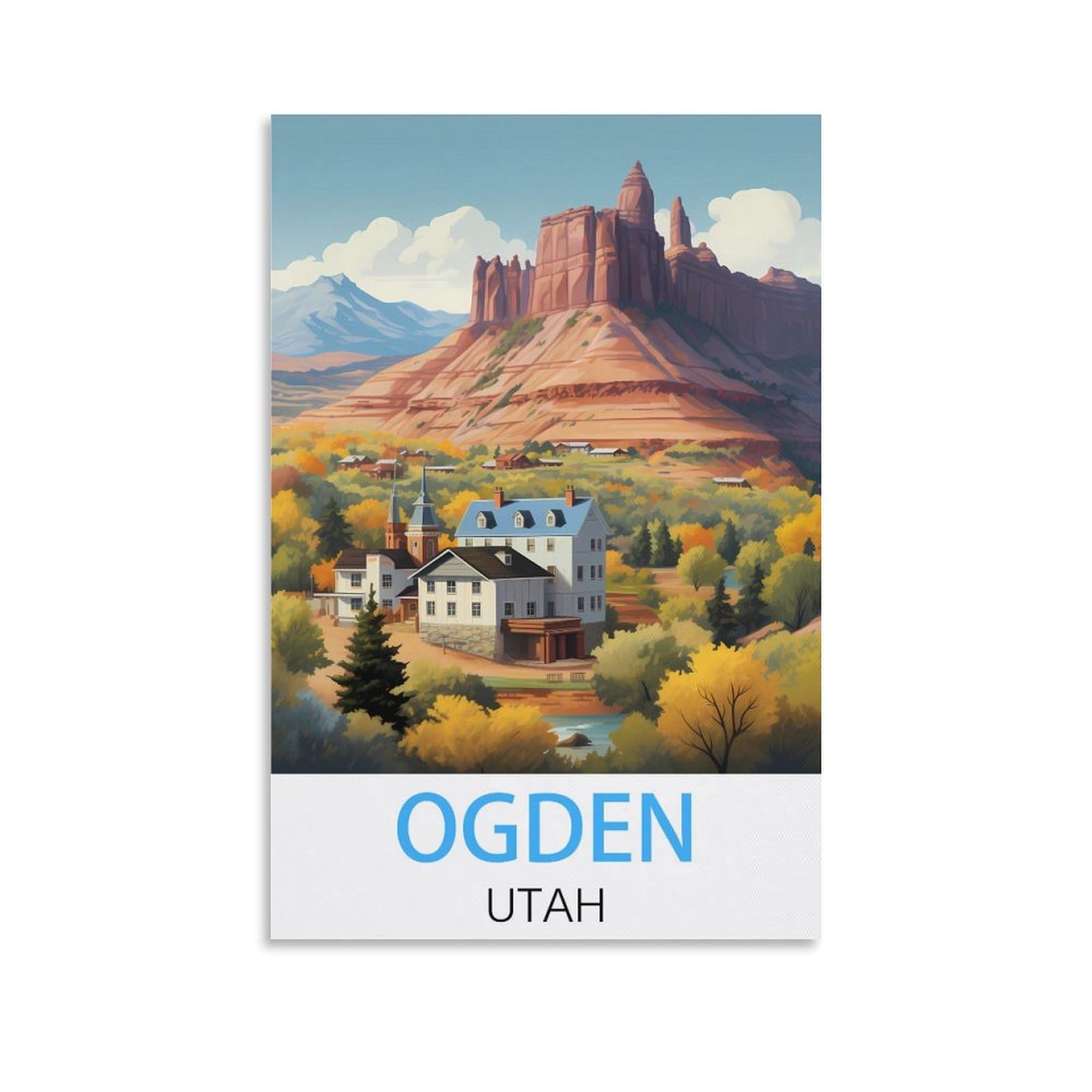 Vintage Metal Tin Sign Ogden Utah Kitchen Bar Novelty Gift Metal Tin Wall Décor Sign 20x30cm
