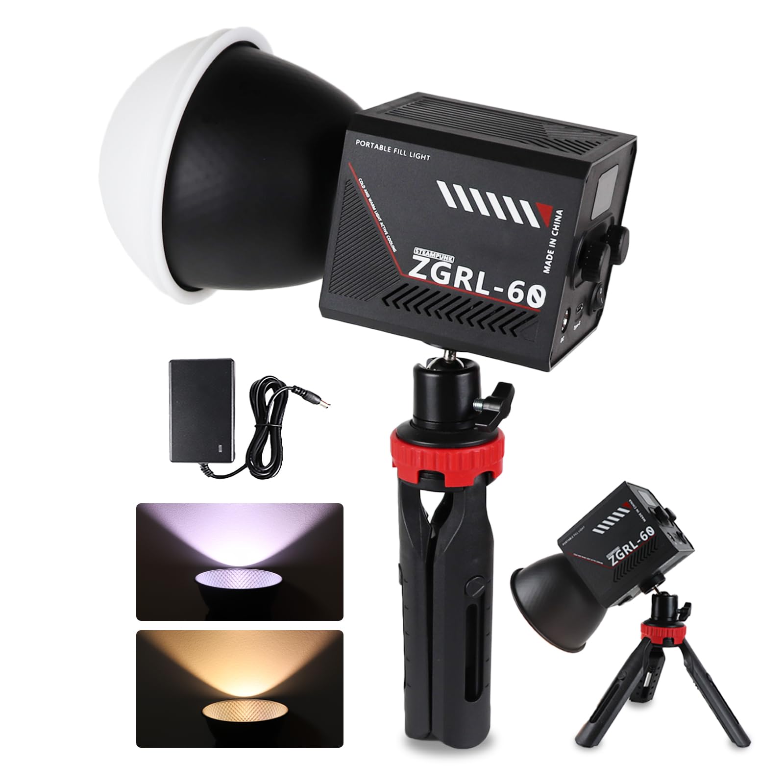 Amazon.com : 60W COB LED Video Light Handheld Portable with 8000