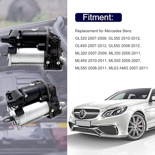 Miniatura 3 de Bomba de compresor de suspensión neumática para Mercedes-Benz 2006-2012 W164 X164 GL350 GL450 GL550 ML350 ML450 ML550 A1643201204