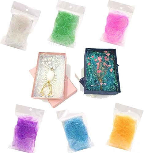 Miniatura 8 de Baoblaze 0.28 oz/bolsa de papel de aluminio iridiscente metálico oropel trituradores de pelo de ángel caja de envoltura de regalo de cesta de