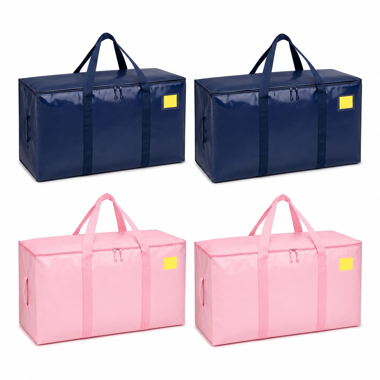 Large Moving Bags and Storage Bags, 95L Heavy Duty Moving Boxes with Reinforced Bottom & Wrap-Around Handles, Tear-Resistant Reusable Packing Bags for Home, 4 Pack
