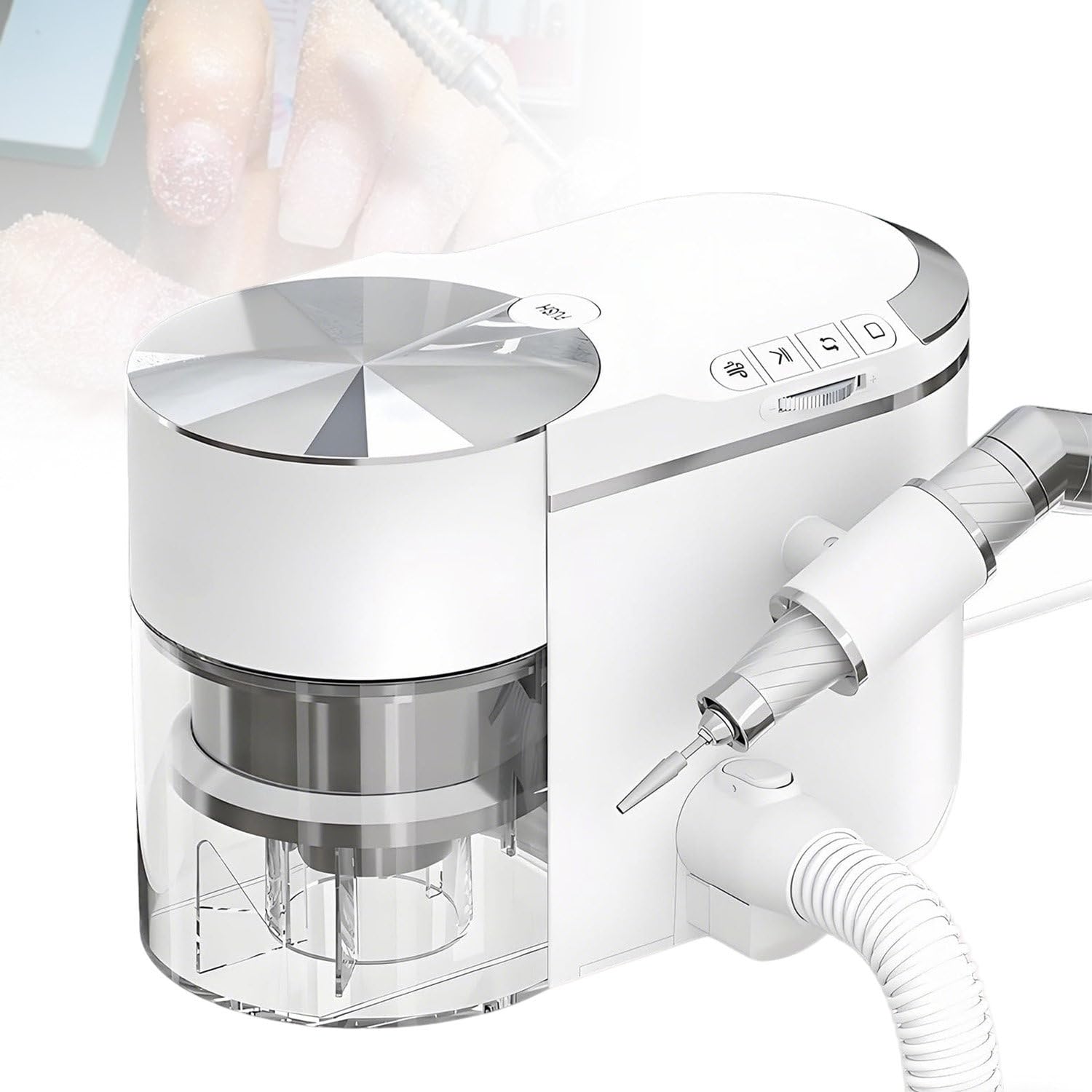 Fresa per Unghie 2 in 1, aspirapolvere e lucidatrice, Fresa Professionale per Unghie e aspiratore di Polvere Tutto in Uno per casa e Salone di Bellezza