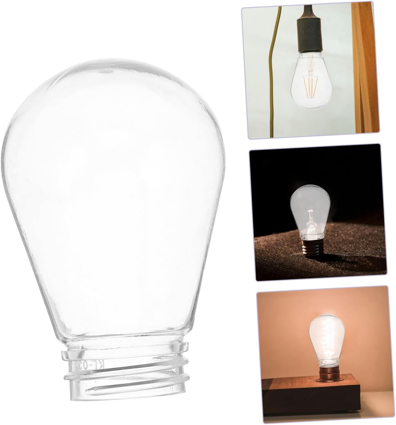 Gadpiparty 50pcs E27 Plastic Light Bulb Shade Covers for String Bulb Caps, round Decorative Elegance with High Durability and Enhanced Illumination, for Indoor and Wedding Use