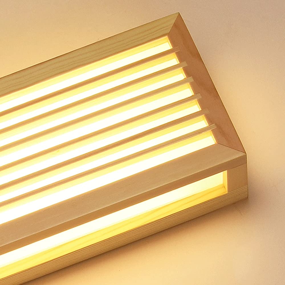 LED naturalny bambus kinkiet ścienny kinkiet z drewna styl japoński abażur z PVC kinkiety do korytarza balkon, alejek sypialnia nocna ciekawe