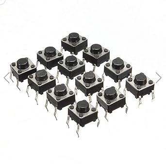 TECHDELIVERS Momentary Push Button Switch Tactile Small for Project PACK OF 25
