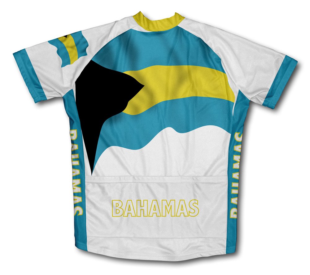 ScudoPro Bahamas Flag Short Sleeve Cycling Jersey for Men - Size 4XL