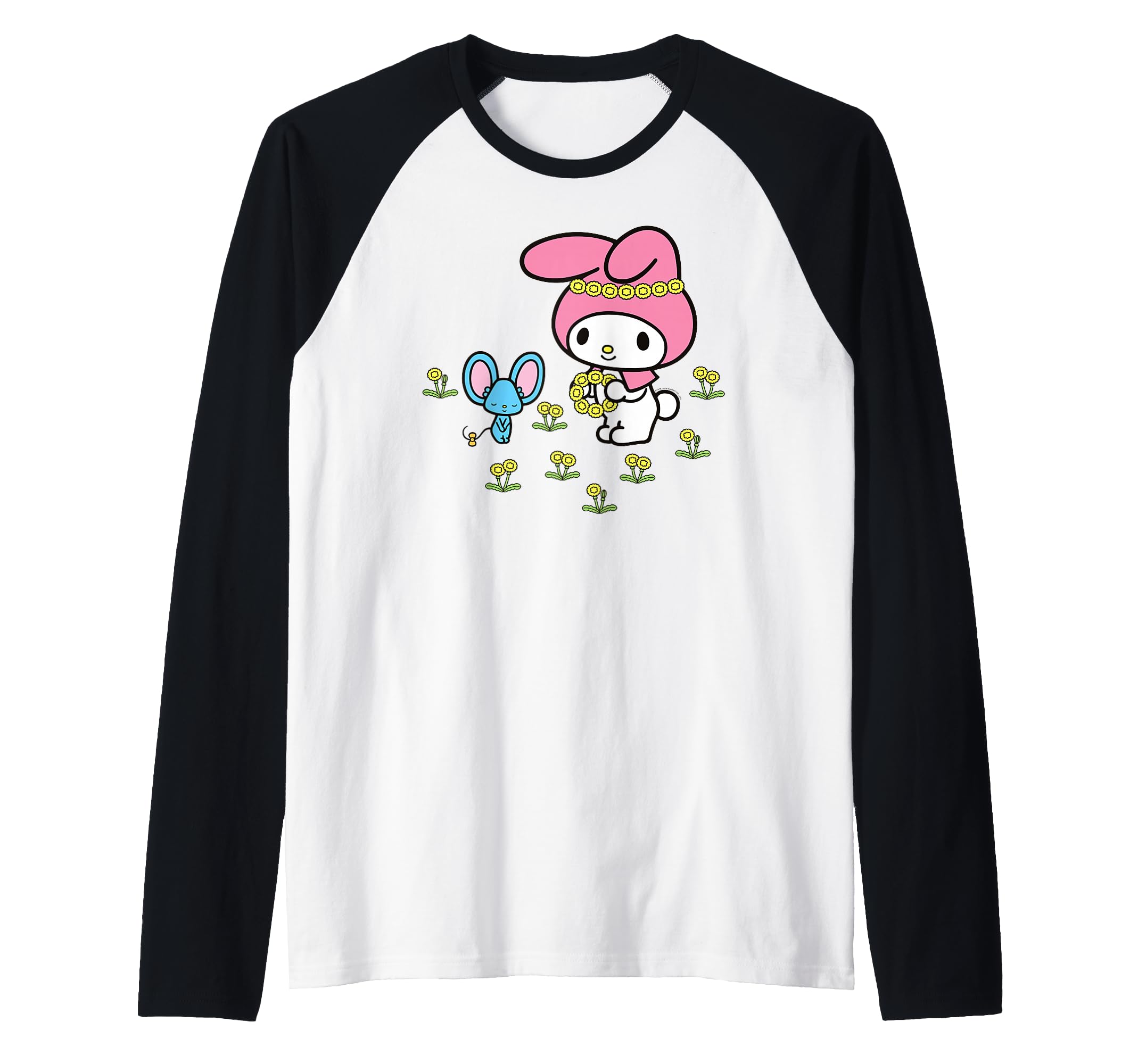 My Melody Flower Crown Raglan Baseball Tee