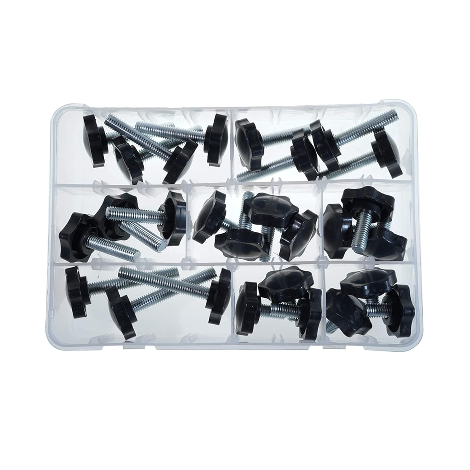 M8 Thread Replacement Plastic Hex Shaped Star Hand Knob Tightening