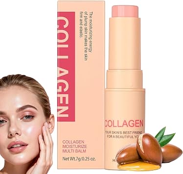Collagen Boosting Moisture Balm Stick, Anti Wrinkles Sticks for Anti Wrinkles, Hydrating Moisturizers for Women and Girls, Hydrating Balm - Boost Collagen & Moisture For Face, Eyes, Neck 7g