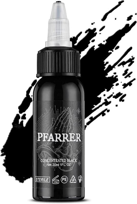 Tinta para tatuagem PFARRER preta concentrada, frasco com 30 mL, TI7003-30-002SN