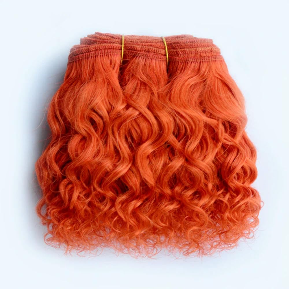 6 Pezzi di Colori Misti 15 cm * 100 cm Estensioni per Capelli in Lana per Tutte Le Bambole Capelli Ricci in Lana Fai da Te Parrucche per Bambole