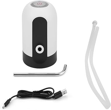 Electric for 5 Gallon Bottle, Portable USB Rechargeable Water Dispenser with Stainless Steel Spout, Automatic Drinking Pump for Home, Kitchen, Office, Camping, RV