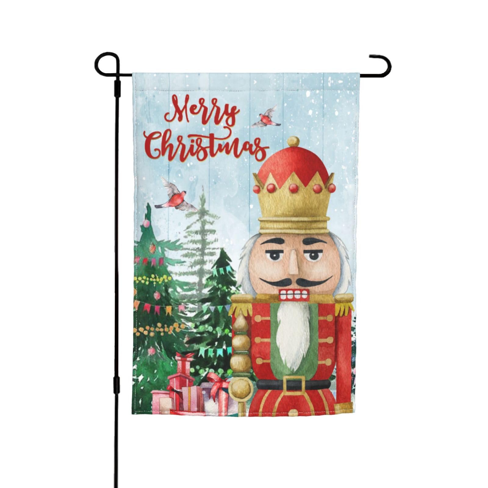 Merry Christmas Serious Nutcracker Red Delightchristmas Garden Flag 12x18 Inch Double Sided Vertical Decoration Yard Small Flag For Outside Holiday Seasonal Outdoor — image 1