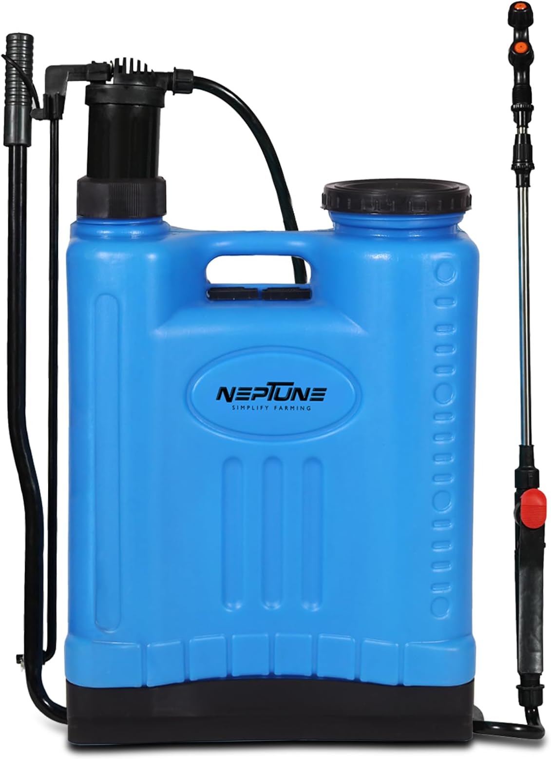 NF-10B Manual Knapsack Sprayer | Hand-Operated High-Pressure Pump | 16L Tank Capacity | Telescopic Lance with 3 Nozzles | Ideal for Farming, Gardening & Pesticide Spraying