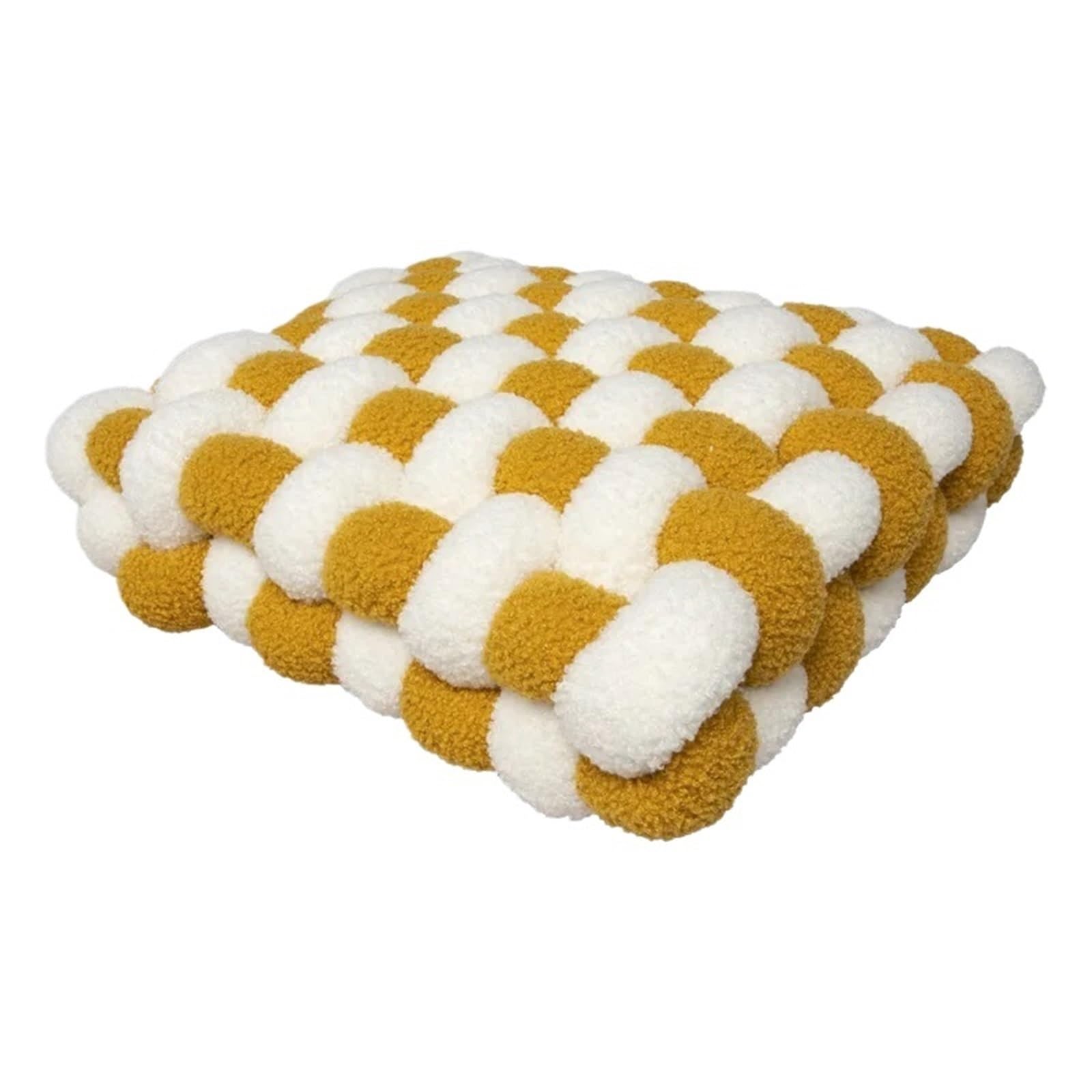 Knot pillow, Hand-Woven Knotted Ball Throw Pillow Multicolor Multiple Sizes