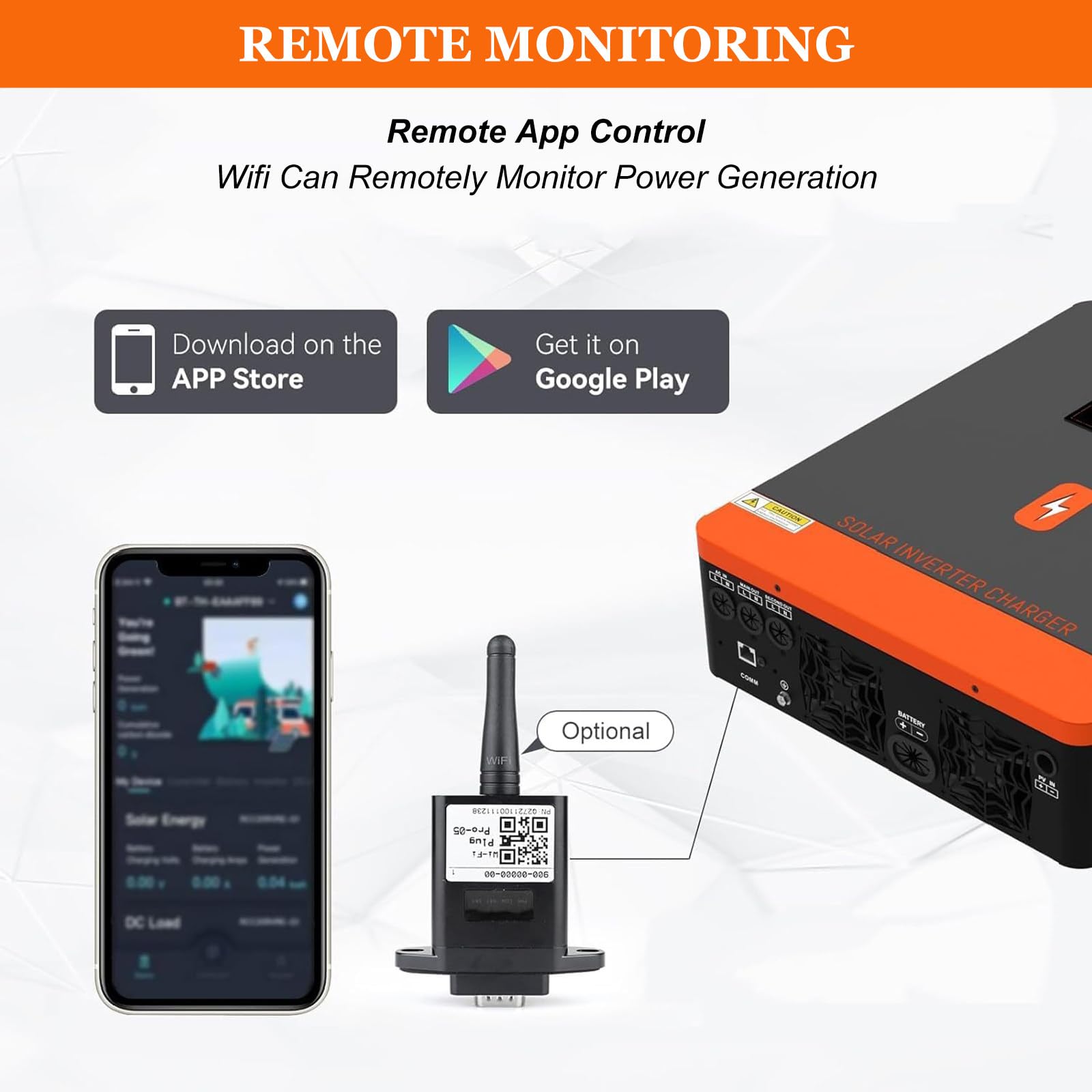 Inverter Solare Ibrido 4200/6200W 24/48V CC A 230V Ca, Inverter Monofase A Onda Sinusoidale Pura con Regolatore Mppt 120A,4200W