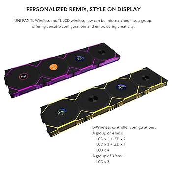 Amazon.com: Lian Li UNI Fan TL LCD Wireless 140-Single Pack