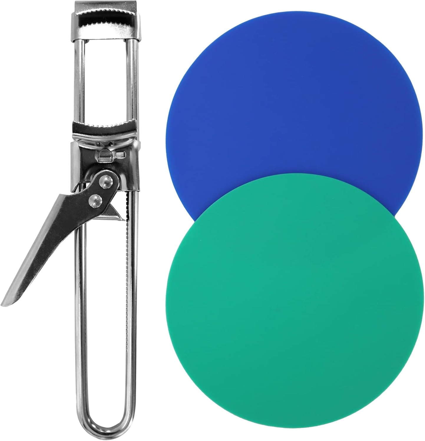 Liebedich Jar Openers for Seniors, 2 Pcs Non Slip Rubber Jar Opener Gripper Pad, Adjustable Can Opener Manual, Stainless Steel Jar Lid Opener and Bottle Opener Tool(Green/Blue) Liebedich Jar Openers for Seniors, 2 Pcs Non Slip Rubber Jar Opener Gripper Pad, Adjustable Can Opener Manual, Stainless Steel Jar Lid Opener and Bottle Opener Tool(Green/Blue)
