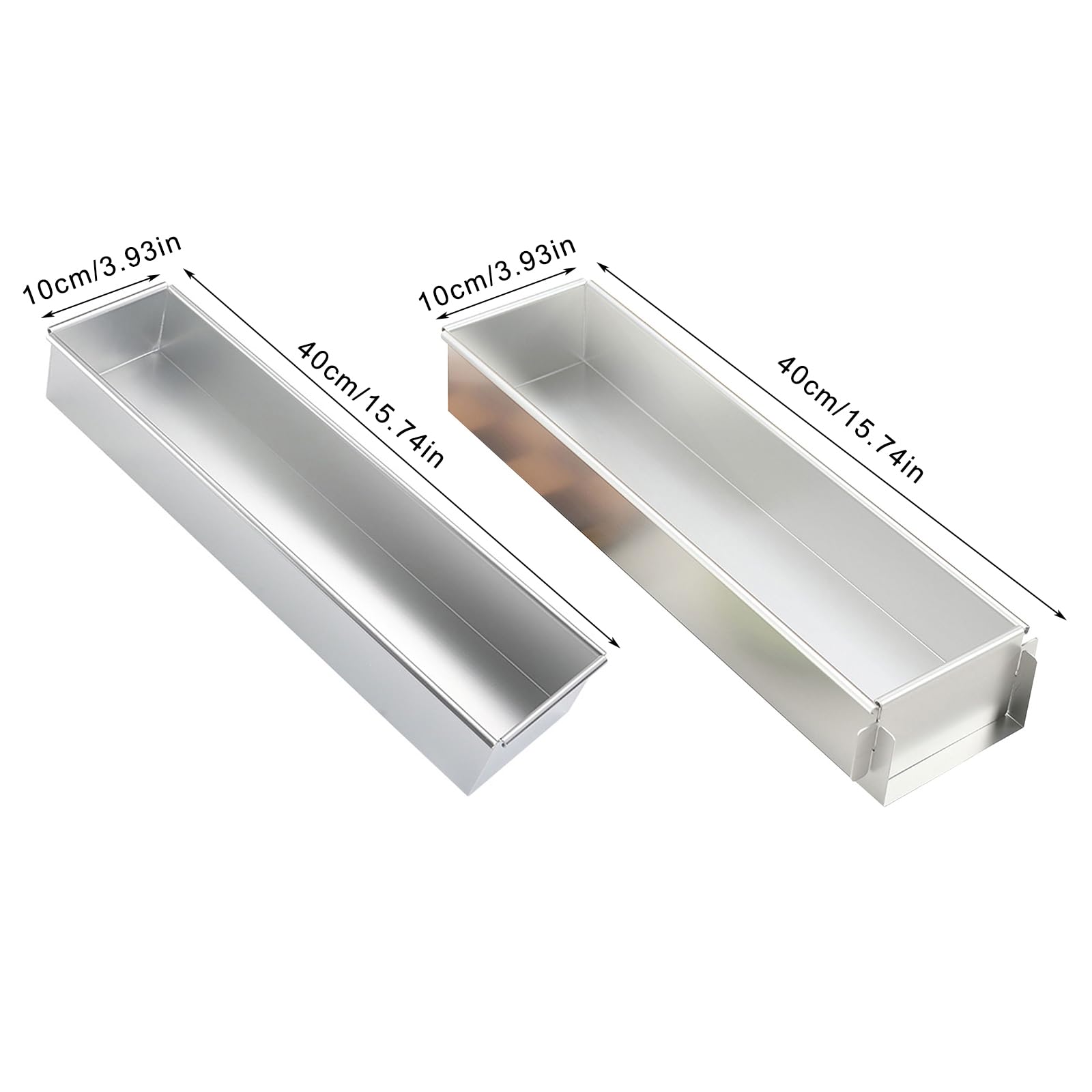 Bandeja para hornear pasteles de queso fácil de usar, molde para hornear tortas largas, elegante, caja larga, molde para manualidades, accesorios para el hogar