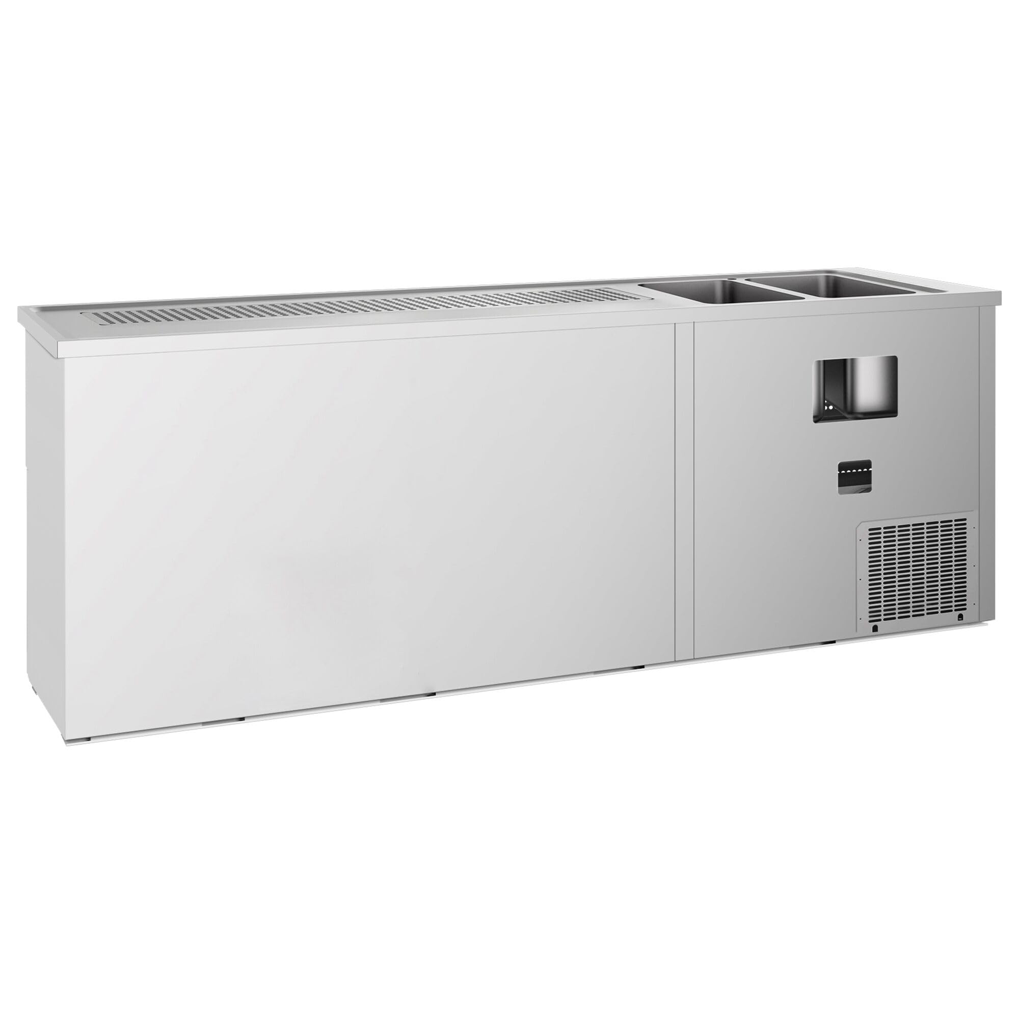 GGM Gastro | BLF257D#SG13#2#GT | Biertheke PREMIUM - 2500x700mm - 2 Glastüren & 3 Glasschubladen