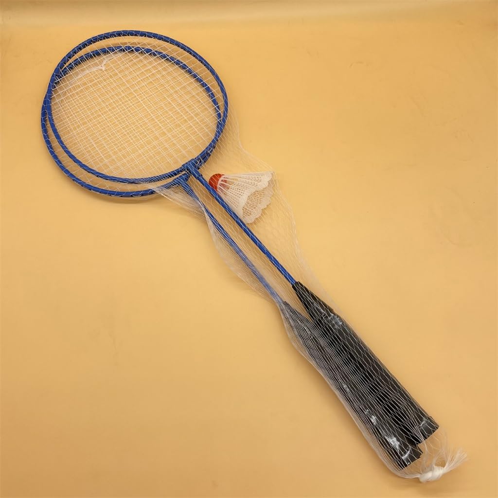 Small Stick Set Badminton Racket Iron Racket with Ball Outdoor Recreational Playing