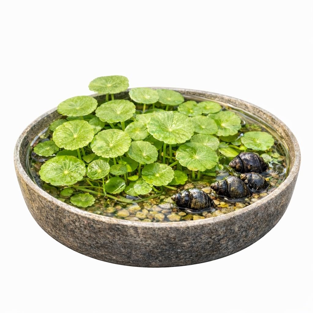 Amazon | ウォーターコイン水草5本＋ヒメタニシ5匹セット 水質浄化