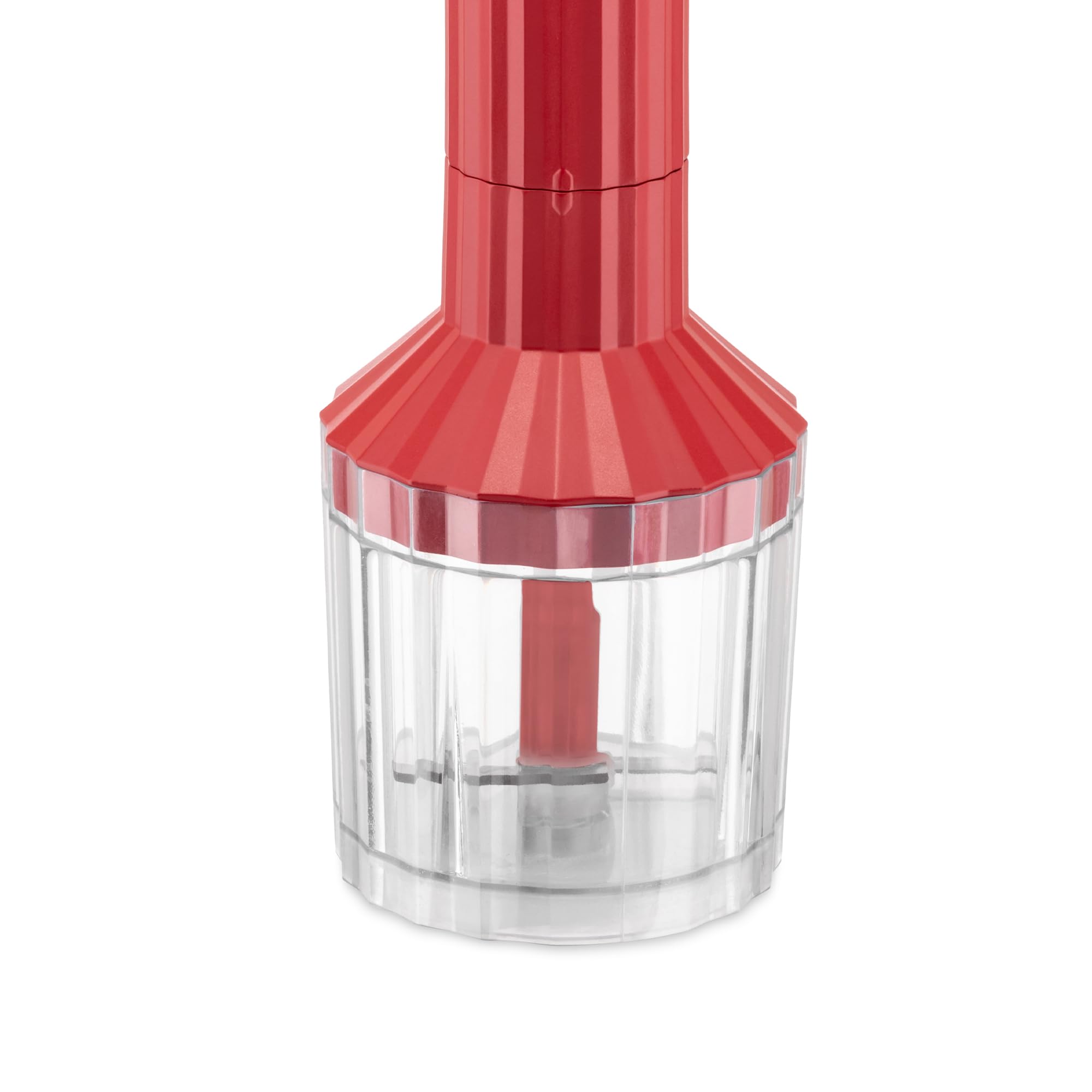 Alessi Plissé MDL10SR/US - Batidora de mano con jarra medidora, batidor y picador en resina termoplástica, enchufe estadounidense ‍200W, rojo