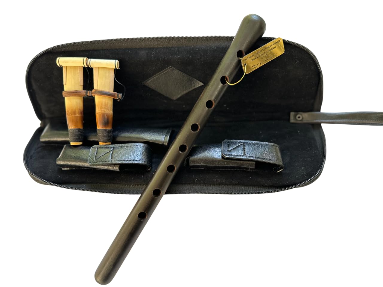 Armenian Professional DUDUK Key A in legno di albicocca Oboe Balaban strumento a fiato, custodia in pelle, 2 ance professionali e istruzioni di gioco