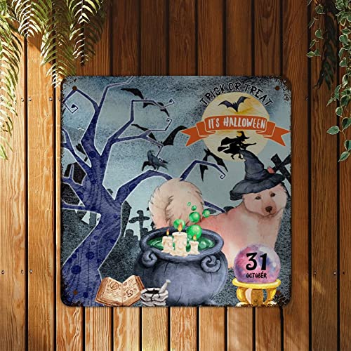 Plaque métallique Trick or Treat de qualité supérieure