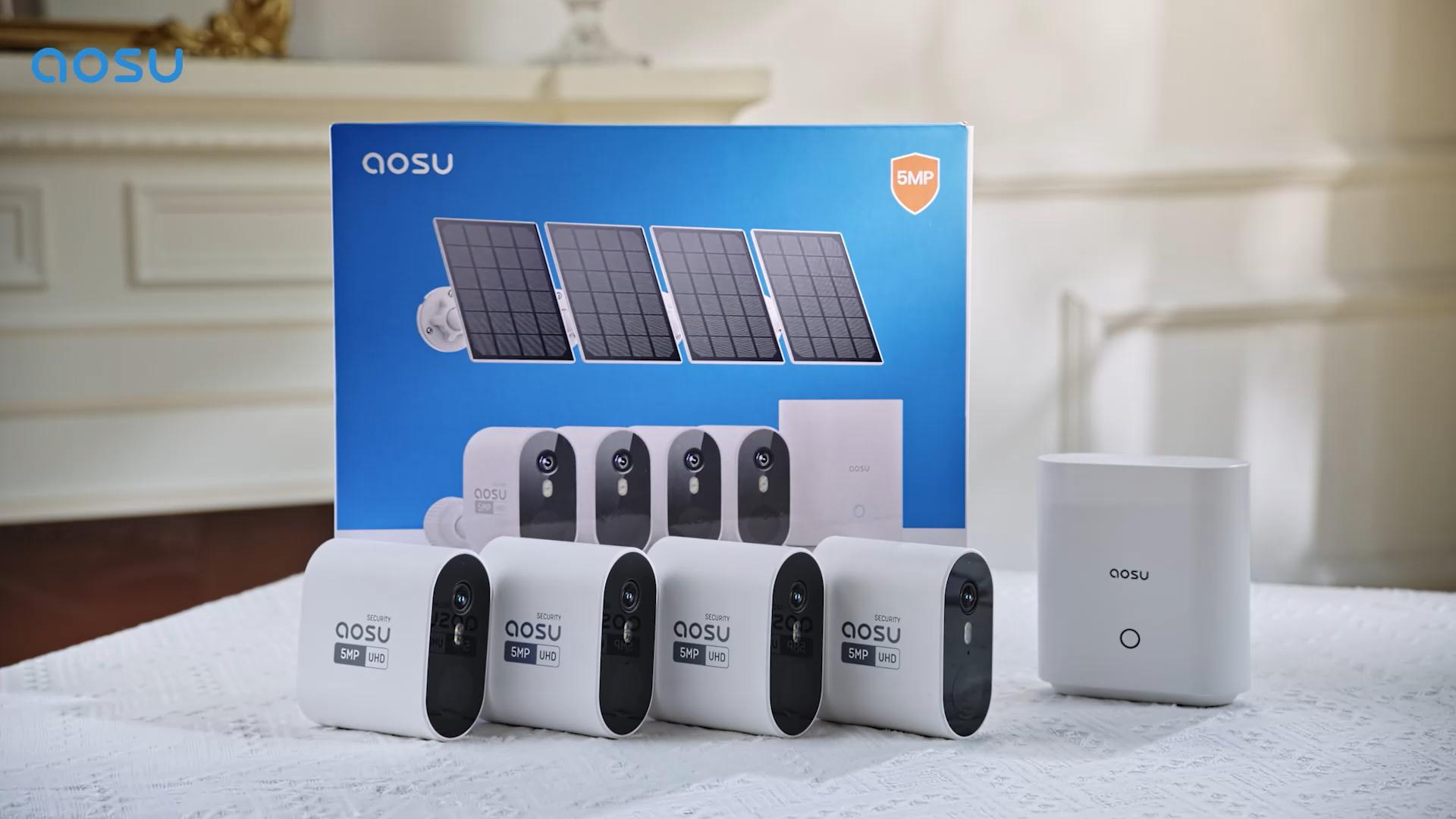 Amazon.com : AOSU 3K/5MP Solar Security Cameras Outdoor Wireless