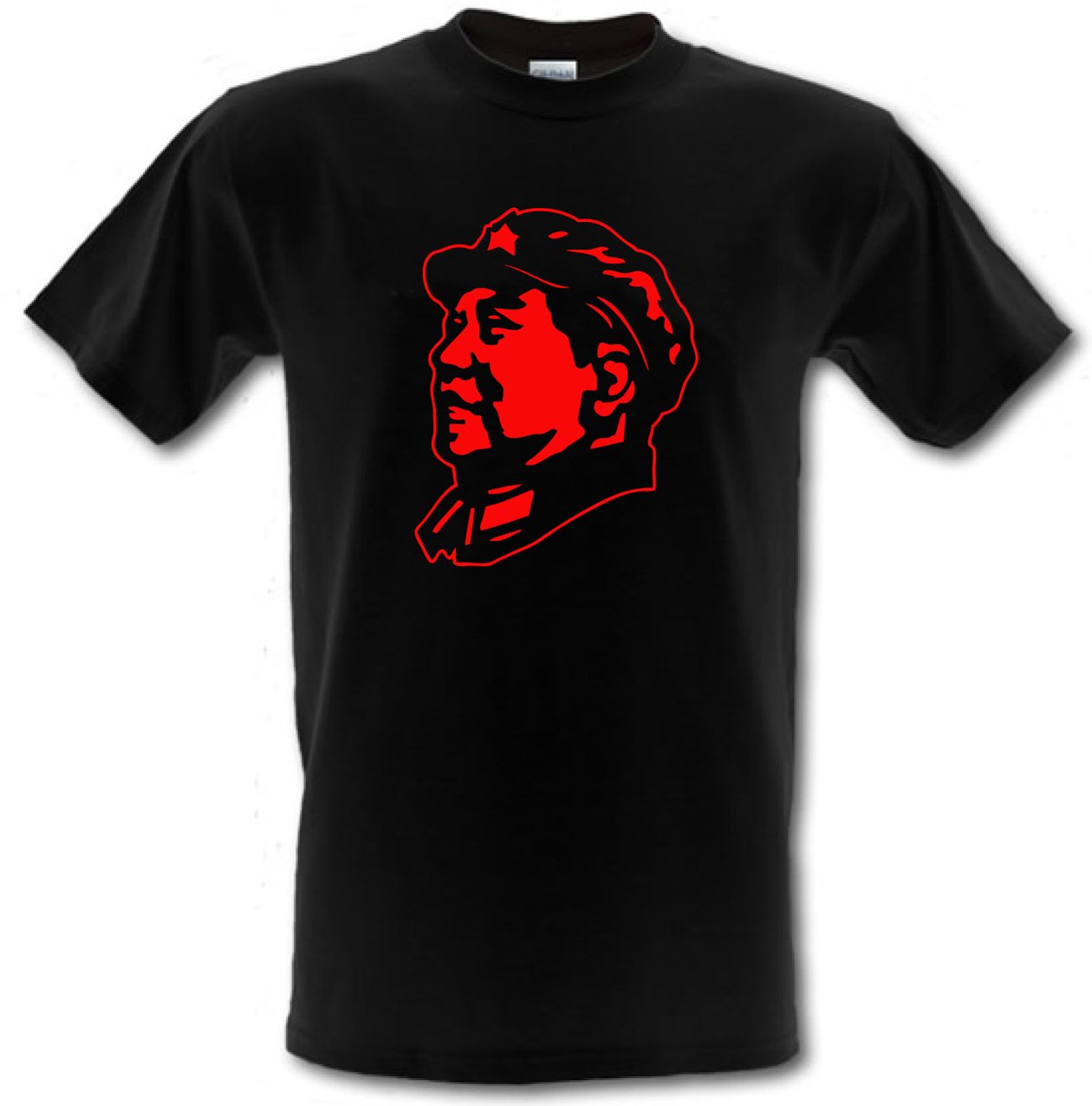 Chairman Mao Peoples Republic of China Revolutionary Heavy Cotton t-Shirt Black