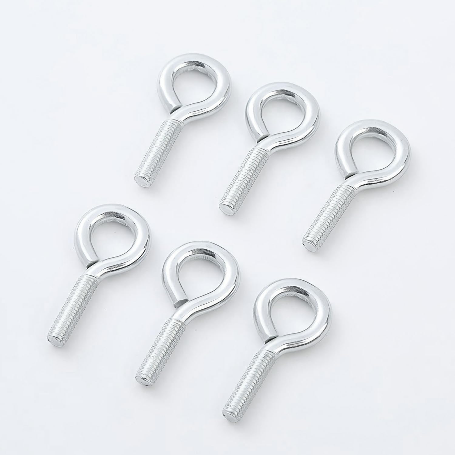 Qrity 20 Pezzi Bullone a Occhiello M3 x 16 mm in Acciaio al Carbonio, Gancio Chiuso con Vite ad Anello per Fissare e Appendere Cavi, Argento