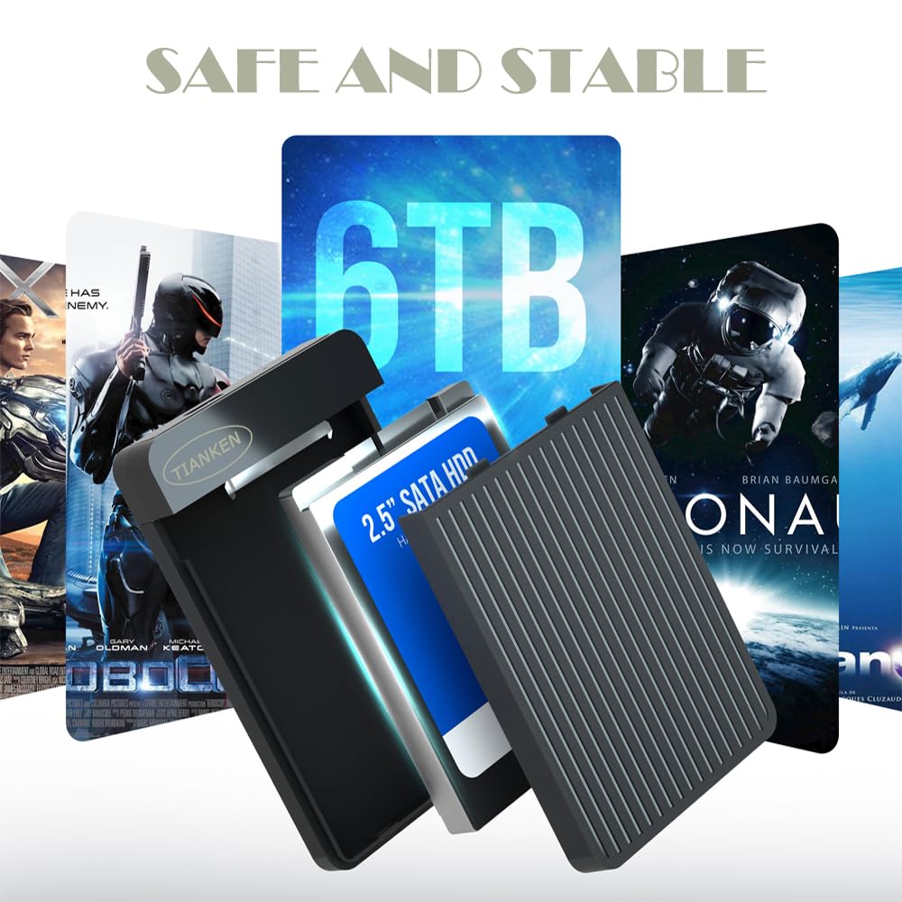 Disco duro externo portátil ultradelgado de 1 TB de 2.5 pulgadas USB 3.0 HDD de almacenamiento para Mac, PC, portátil, PS4, Xbox One