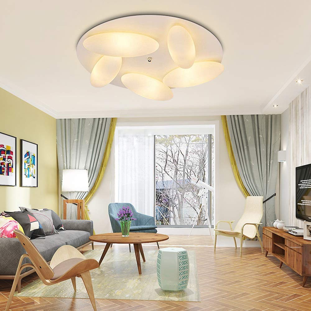 Reliëf Glas Plafondlamp , Jaren 70 | Plafonniere