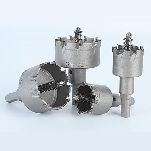 Miniatura 3 de Juego de 2 sierras de carburo de 1116 pulgadas y 0.709 in para cortador de agujeros de metal con broca piloto para hojas de acero inoxidable, tubos