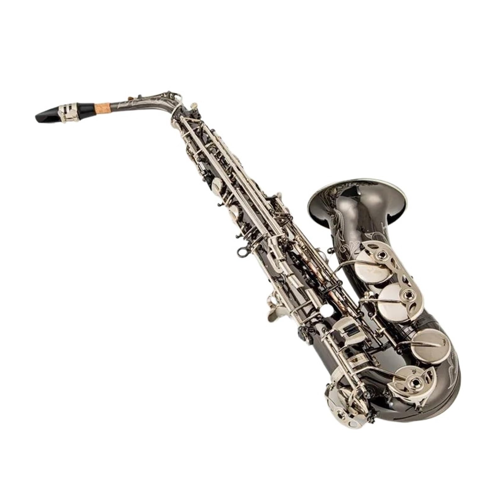 Professionale Sassofono Sassofono Contralto Nero in Lega di Nichel Argento Contralto Sax Strumento Musicale in Ottone con Custodia Bocchino