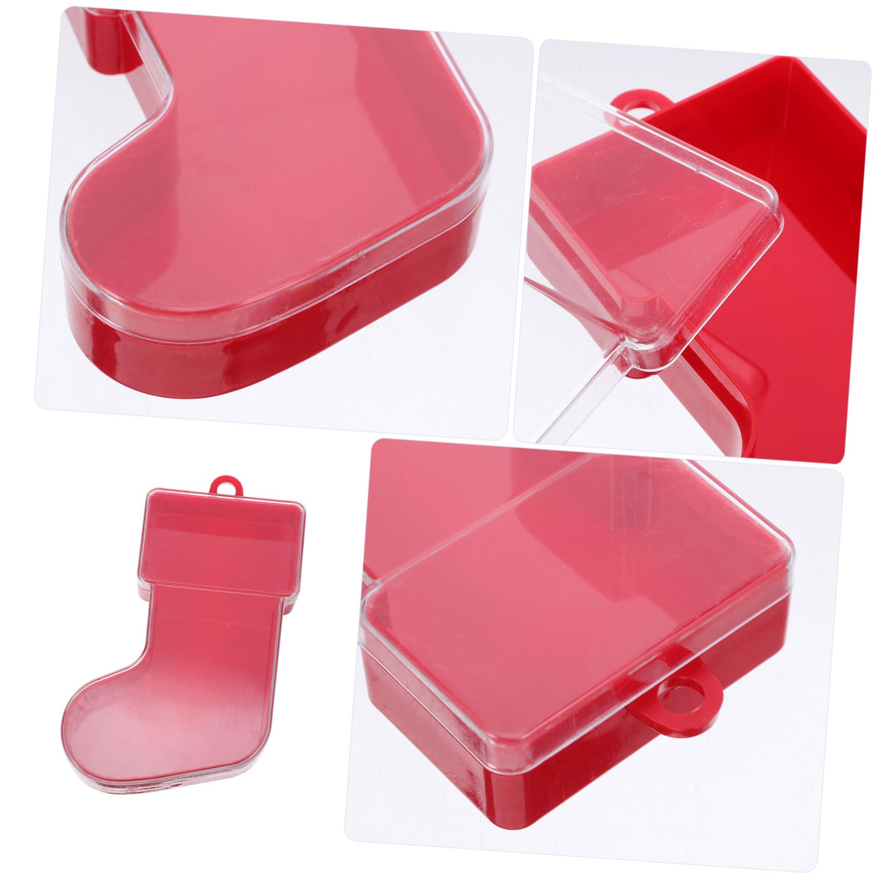 OFFSCH 10 Piezas Cajas Navideñas Decorativas con Tapa Forma de Calcetín Cajas para Portátiles y Resistentes para Adornos de Fiesta y Dulces Reuniones Festivas