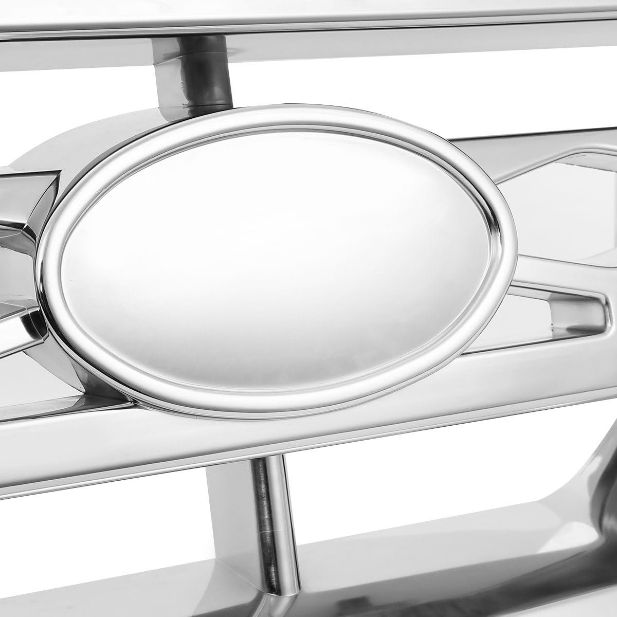DNA MOTORING GRF-102-CH Chrome OE Mesh Style Front Bumper Grille Compatible with 10-16 Land Rover LR4