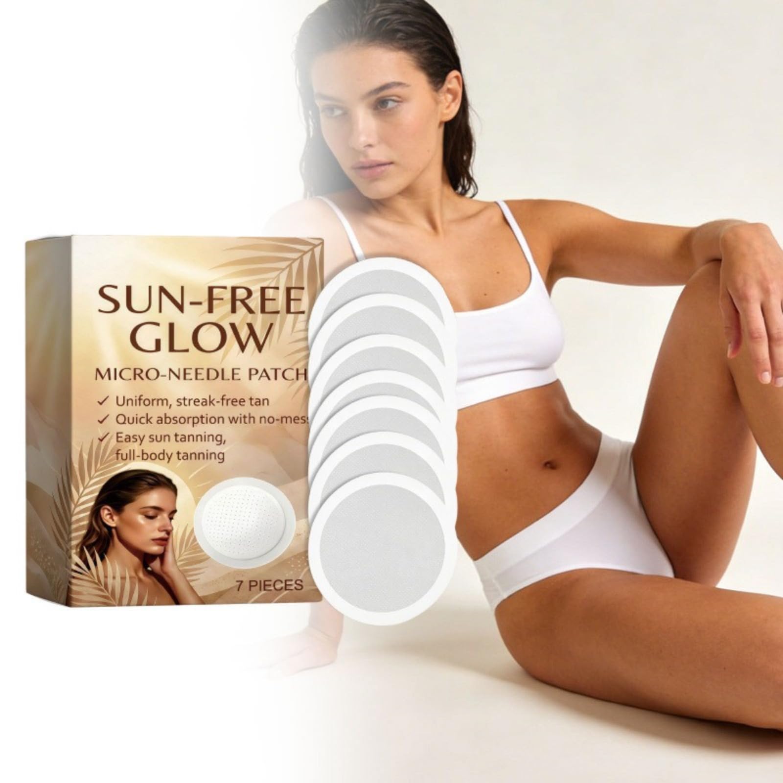 Sun-Free Glow Patch, neues Bräunungspflaster ohne Sonne, natürliche Haut-Patches ohne Sonneneinstrahlung, feuchtigkeitsspendende Formel, geeignet für alle Hauttypen, Männer und Frauen